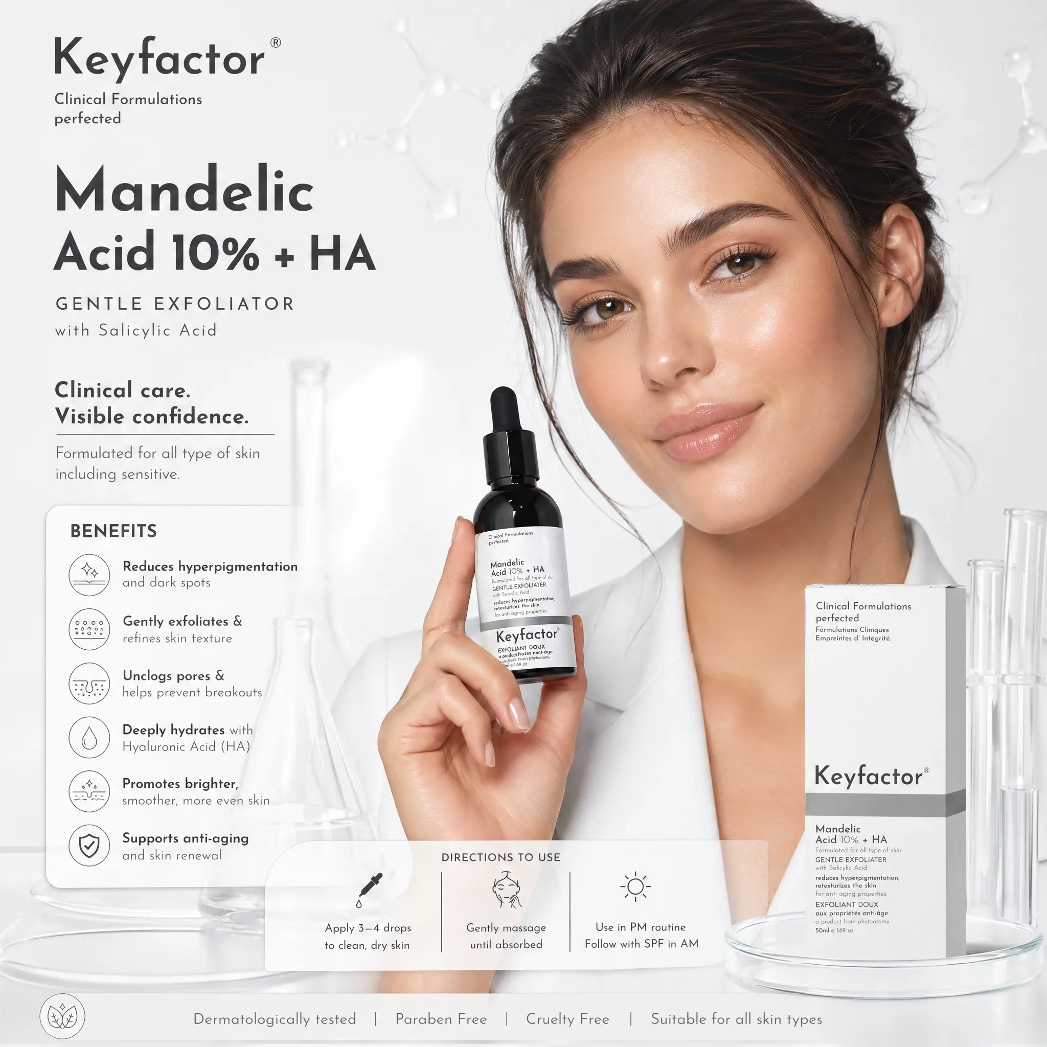 Kf-Mandelic Acid 10%+ HA -50Ml.(for smooth&Softening)